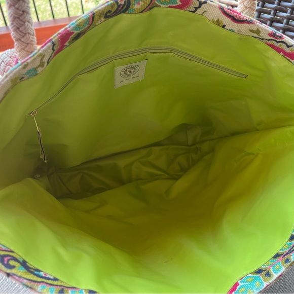 EUC Large Spartina 449 Denim and Braided Double Handles Tote - Picture 8 of 16